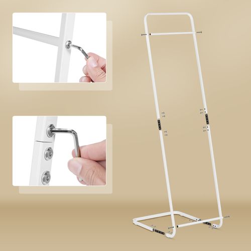 Porte Manteau, Portant à Vêtement, En Métal, Tringle Vêtement,penderie Métallique,blanc,40x40x140cm