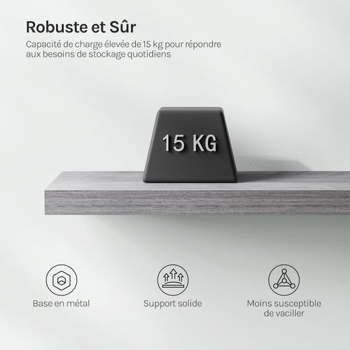 Lot De 3 Étagère Murale,étagère Flottante De Cd,pour Cuisine,salle De Bain 70x22.9x3.8cm,gris Chêne