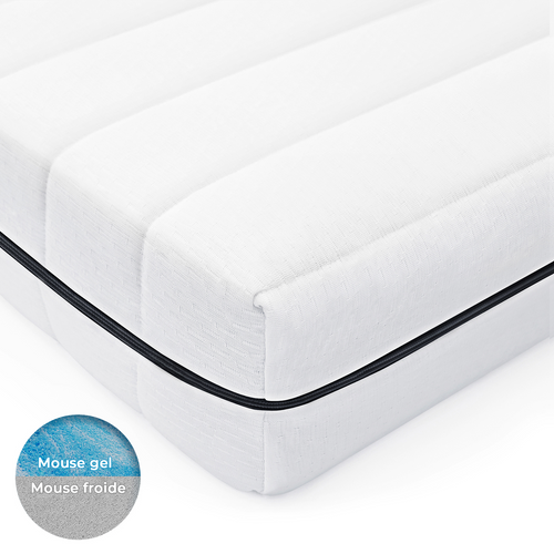 Matelas Mousse 180x200 Ergonomique – Mousse Froide Et Mousse Gel - Epaisseur 15 cm