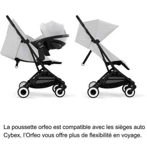 Poussette Ultra Compacte Et Confortable - Orfeo - 4 Roues - Fog Grey