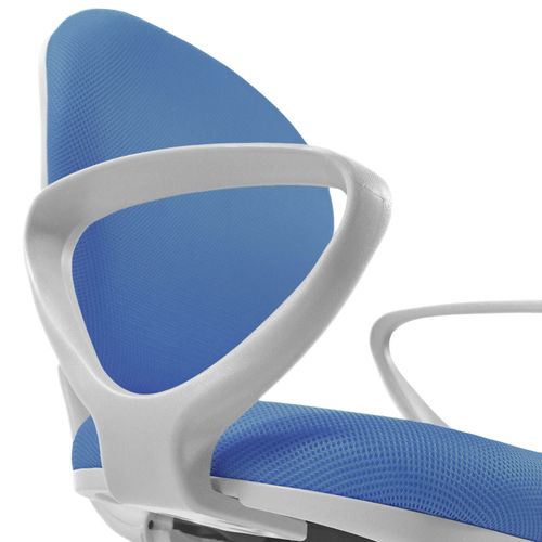Chaise Pivotante Pour Des Enfants Kid Colour G1 Tissu Bleu/gris Accoudoirs Compris