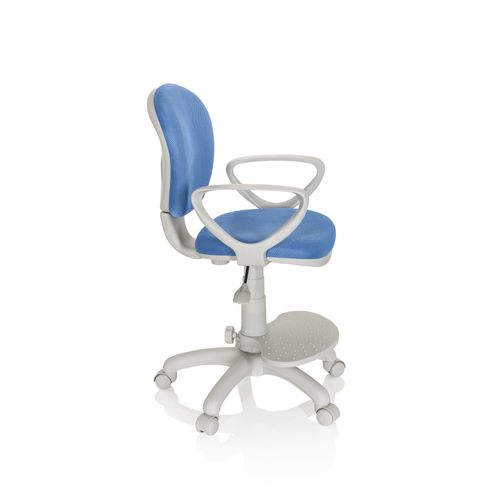 Chaise Pivotante Pour Des Enfants Kid Colour G1 Tissu Bleu/gris Accoudoirs Compris