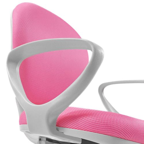 Chaise Pivotante Pour Des Enfants Kid Colour G1 Tissu Rose/gris Accoudoirs Compris