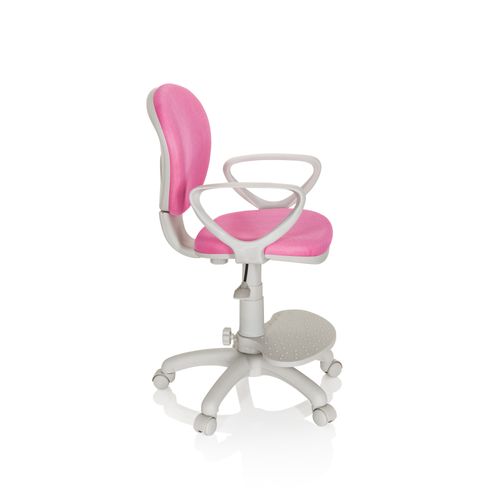 Chaise Pivotante Pour Des Enfants Kid Colour G1 Tissu Rose/gris Accoudoirs Compris