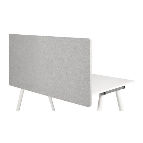 Cloison De Table Flexmiut D 120 Plastique, Tissu Gris Clair Chiné
