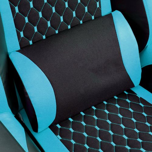 Fauteuil Gamer Gamebreaker Sx 04 Tissu, Cuir Synthétique Noir/turquoise Accoudoirs Compris