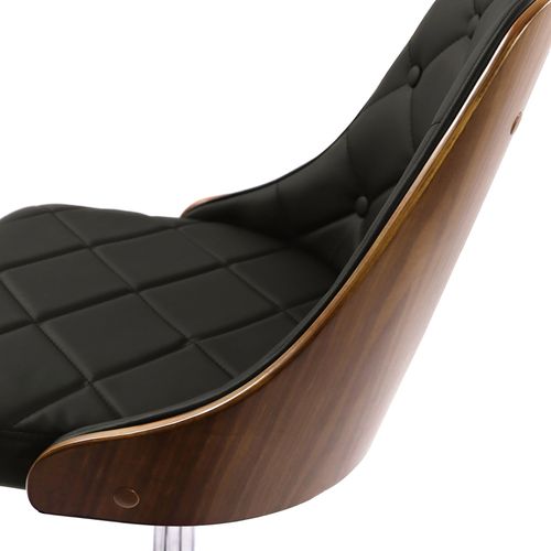 Chaise De Bureau Cenca Simili Noir Sans Accoudoirs