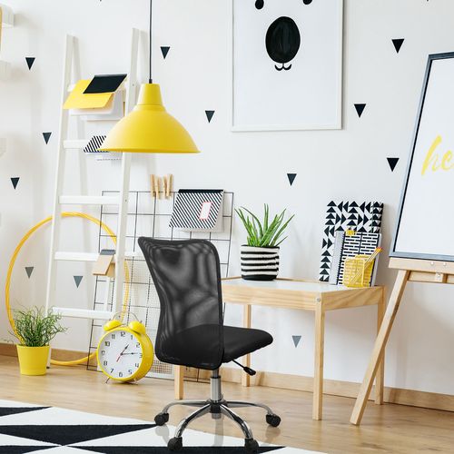 Chaise Pivotante Pour Des Enfants Kiddy Net I Tissu Maille Noir Sans Accoudoirs