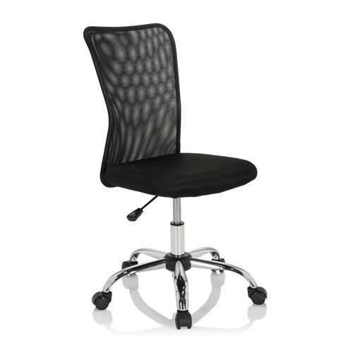 Chaise Pivotante Pour Des Enfants Kiddy Net I Tissu Maille Noir Sans Accoudoirs