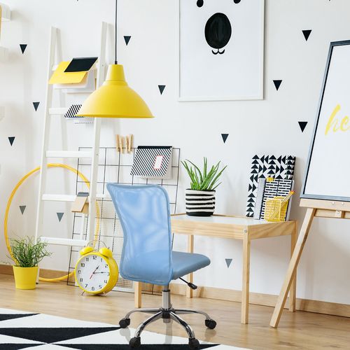 Chaise Pivotante Pour Des Enfants Kiddy Net I Tissu Maille Bleu Sans Accoudoirs