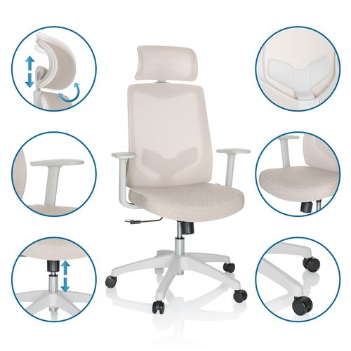 Fauteuil De Bureau Mikeo W Beige