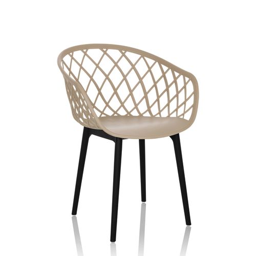 Chaise à Coque Begio Plastique Beige Sans Accoudoirs