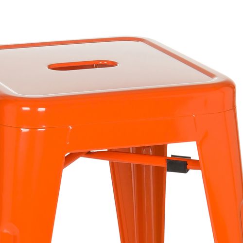Tabouret De Bistrot Vantaggio Métal Orange Sans Accoudoirs
