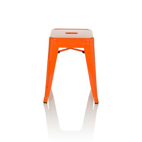 Tabouret De Bistrot Vantaggio Métal Orange Sans Accoudoirs