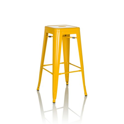Tabouret De Bar Vantaggio High Métal Jaune Sans Accoudoirs