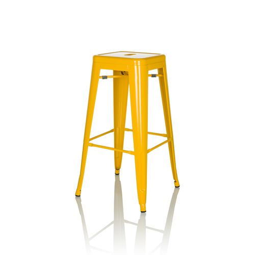 Tabouret De Bar Vantaggio High Métal Jaune Sans Accoudoirs