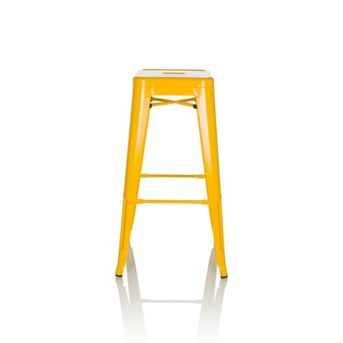 Tabouret De Bar Vantaggio High Métal Jaune Sans Accoudoirs