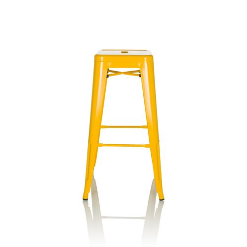 Tabouret De Bar Vantaggio High Métal Jaune Sans Accoudoirs