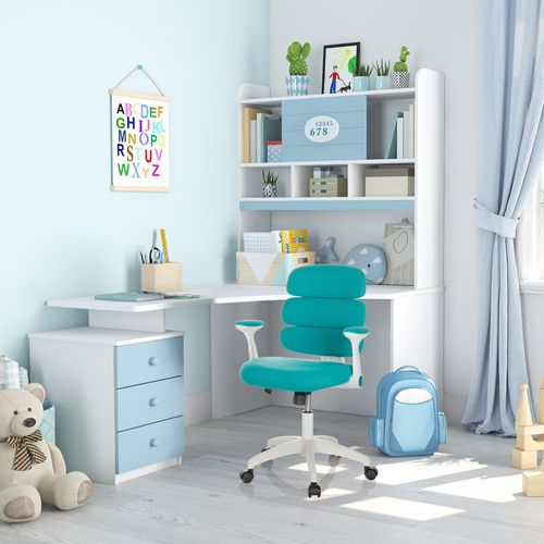 Chaise Pivotante Pour Des Enfants Kid Ergolino W Tissu Bleu Accoudoirs Compris