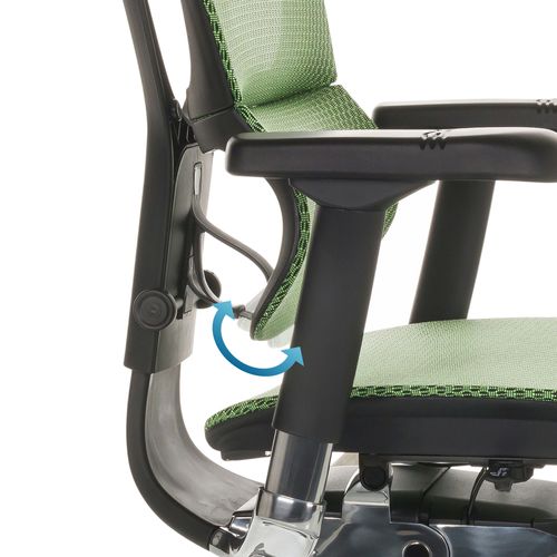 Siège De Direction De Luxe Ergohuman Slim Gen2 Tissu Maille Vert Avec Accoudoirs (réglables En