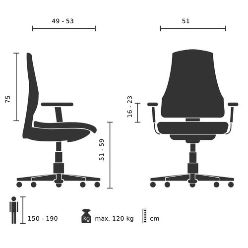 Fauteuil De Bureau Vitoro Eco Simili Marron Avec Accoudoirs (réglables En Hauteur)