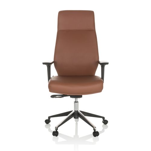 Fauteuil De Bureau Vitoro Eco Simili Marron Avec Accoudoirs (réglables En Hauteur)