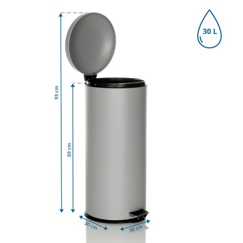 Poubelle Clean Viii Fer Gris