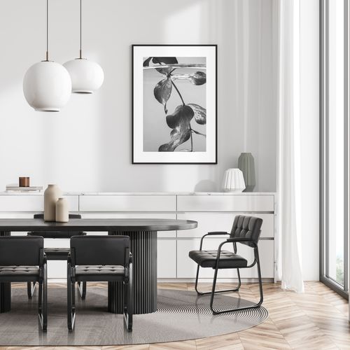 Chaise Zanta B Pu Simili Noir Accoudoirs Compris