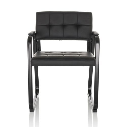 Chaise Zanta B Pu Simili Noir Accoudoirs Compris