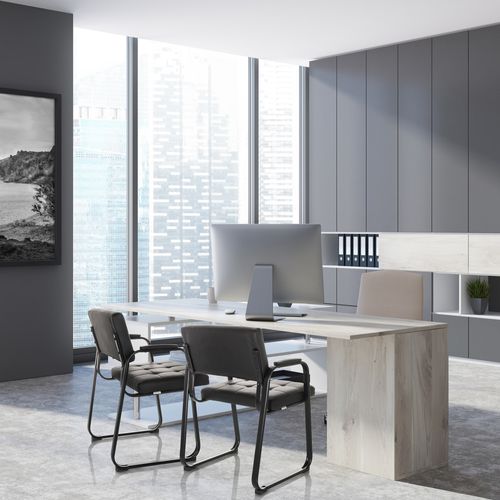 Chaise Zanta B Pu Simili Noir Accoudoirs Compris