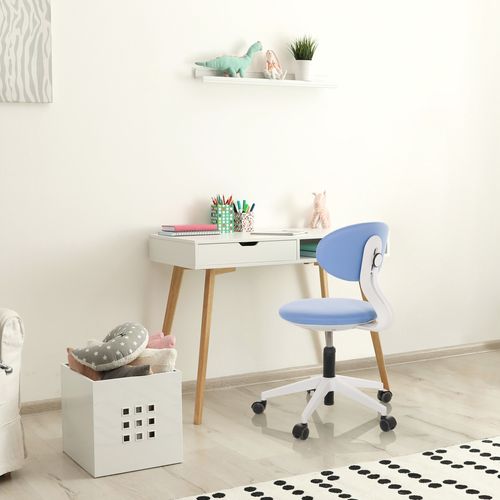 Chaise Pivotante Pour Des Enfants Minimovo Tissu Bleu Sans Accoudoirs