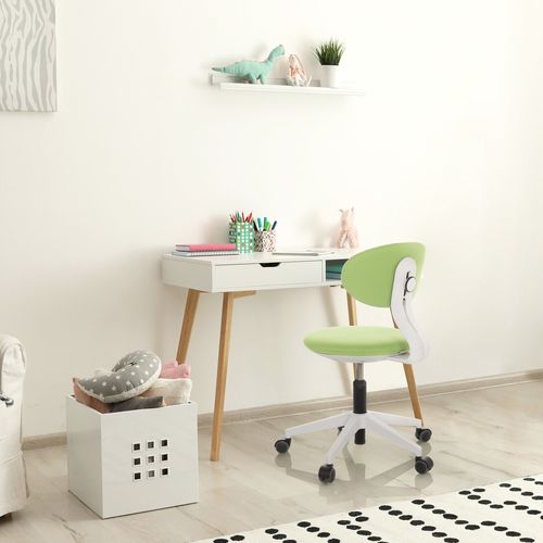 Chaise Pivotante Pour Des Enfants Minimovo Tissu Vert Sans Accoudoirs