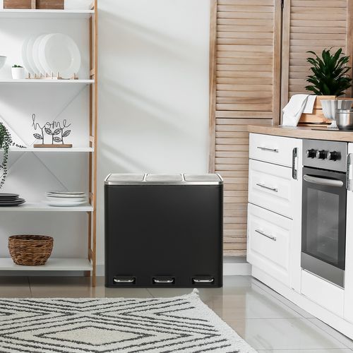 Poubelle Clean 9 Tôle En Acier Noir