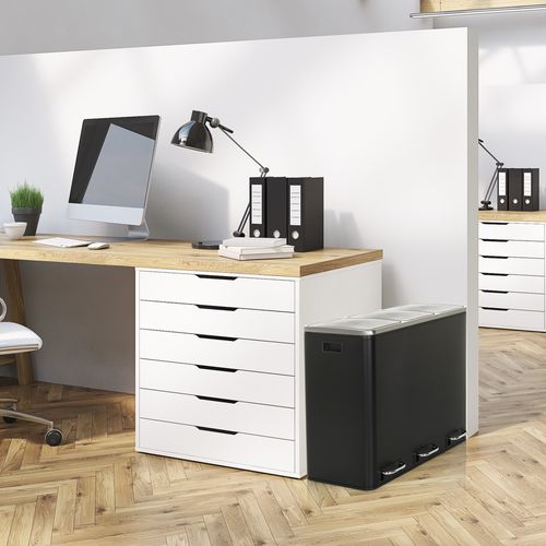 Poubelle Clean 9 Tôle En Acier Noir