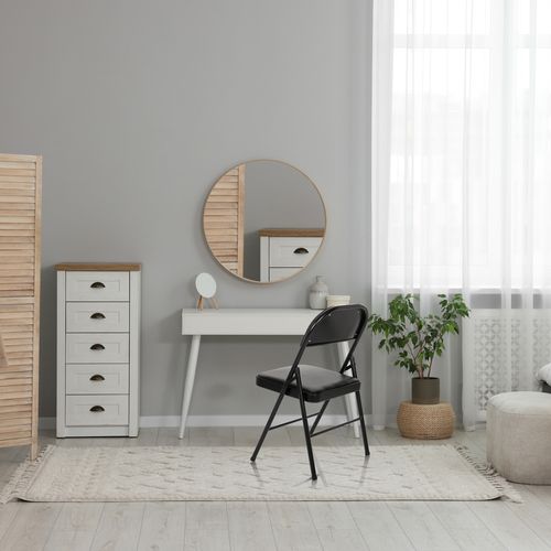 Chaise Pliante Tudela H Simili Noir