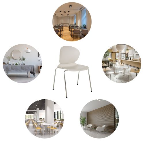 Chaise à Quatre Pieds T36 Vi Plastique Blanc