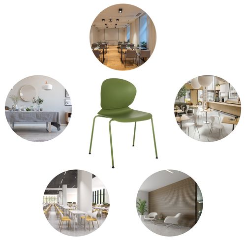 Chaise à Quatre Pieds T36 Vi Plastique Vert