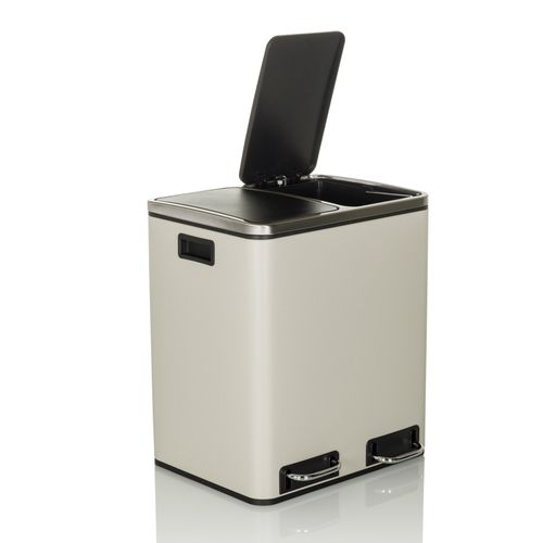 Poubelle Clean 9 Tôle En Acier Beige