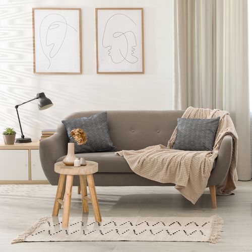 Tabouret Rustiko W Bois Marron Sans Accoudoirs