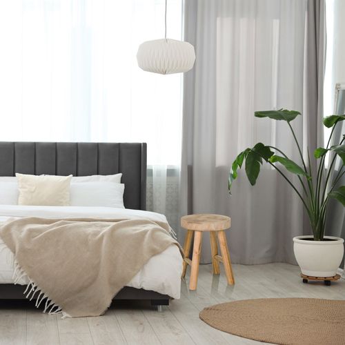 Tabouret Rustiko W Bois Marron Sans Accoudoirs