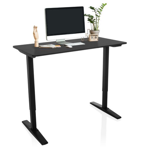 Bureau Stand Carbon Panneau Mdf, Cadre En Acier Noir