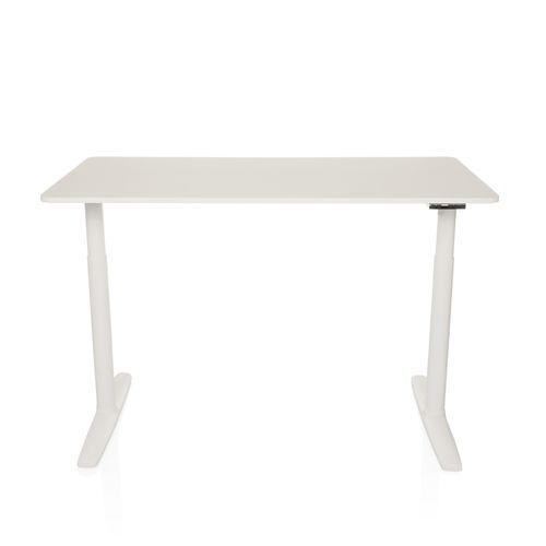 Bureau Stand Pro Panneau Mdf, Cadre En Acier Blanc