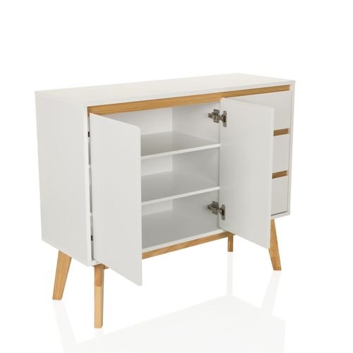 Buffet Tarolo I Panneau Mdf, Revêtement Anti-uv Blanc