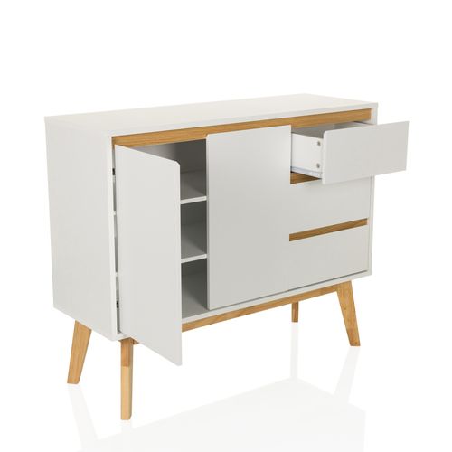Buffet Tarolo I Panneau Mdf, Revêtement Anti-uv Blanc