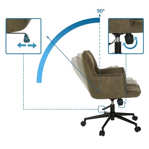 Fauteuil De Bureau En Tissu Solao Life Vert