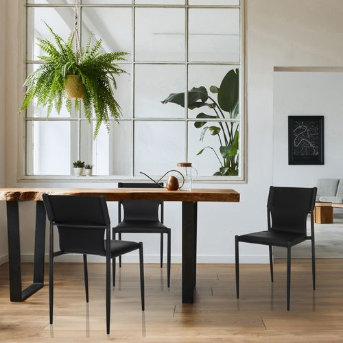 Chaise Ellon V Simili Noir