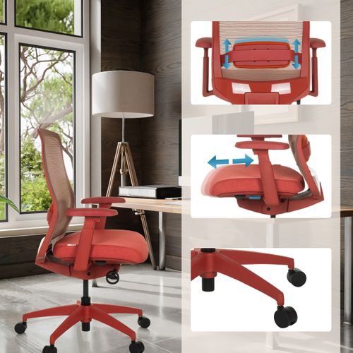 Fauteuil De Bureau Couleur Tissu/tissu Maille Accoudoirs Fournis (réglables En Hauteur)