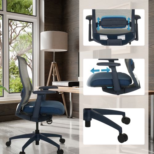 Fauteuil De Bureau Couleur Tissu/tissu Maille Accoudoirs Fournis (réglables En Hauteur)