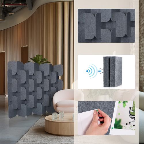Cloison De Séparation Flexmiut Plug Tissu Gris