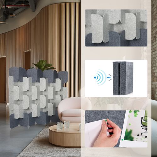 Cloison De Séparation Flexmiut Plug Tissu Gris/gris Clair